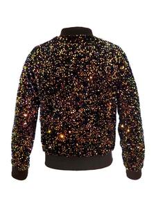 Latest Men's <b>Sequin</b> <b>Jacket</b> Winter Casual Zipper Lightweight Breathable Knitted Party <b>Plus</b> <b>Size</b> Fashion Outerwear - Product Image 2
