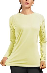 T-shirts en mousseline de soie pour femmes, coupe ajustée, protection solaire, anti-UV, décontractés, pour le sport et la remise en forme, séchage rapide, anti-plis, toutes saisons - Product Image 4