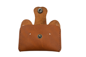 Cartoon Cute Genuine Leather Fold Mini Wallet <b>Coin</b> Purse Card <b>Case</b> Holder with Polyester Lining Short Size - Product Image 3