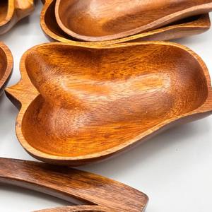 Juego de Tazones Artesanales de Madera de Acacia Vintage, Elegantes Tazones para Servir Ensaladas, Suministro Global de Exportación al Por Mayor - Product Image 5