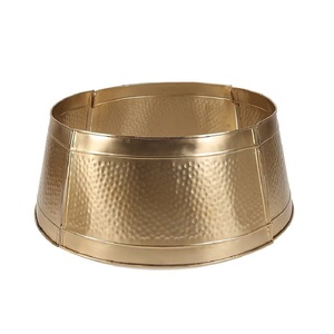 New Trending Decorative <b>Metal</b> Christmas Tree <b>Collar</b> Christmas <b>Metal</b> Iron Hammered Tree <b>Collar</b> Natural Look Custom Size Shape - Product Image 1