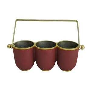 Pot de fleurs en métal aluminium Style moderne Décoration de table faite à la main Vase de fleurs Décoration de bureau à domicile Fabriqué en Inde - Product Image 6