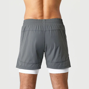 Pantalones Cortos Deportivos para Hombre con Logotipo Personalizado, con Forro de Compresión, para Entrenamiento y Running, Venta al Por Mayor OEM - Product Image 3