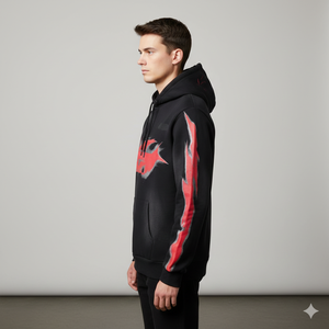 โรงงานผลิตเสื้อผ้า Ranzia จำหน่ายเสื้อฮู้ดซิปผู้ชายขายส่งจำนวนมาก เสื้อฮู้ดซิปผู้ชายผ้าฝ้ายปักลายแบบกำหนดเอง - Product Image 2