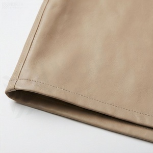 Women High Waist PU Leather <b>Mini</b> Pencil Skirt Solid Color Sexy Tight Fit All Seasons Woven Fabric - Product Image 6