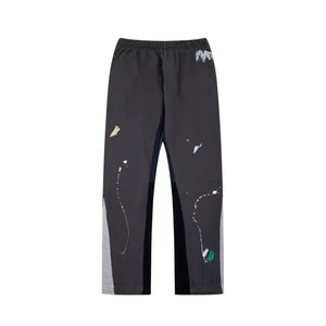 Custom Painted Heavyweight Oversize Stacked Pants Wide Leg Flared Stacked <b>Jogger</b> Flare <b>Baggy</b> Sweat Track Pants for Men - Product Image 2