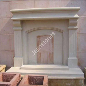 Chimenea de Piedra Tradicional Hecha a Mano con Interior de Azulejos Oscuros, Diseño Decorativo Duradero para Interiores de Casas de Lujo - Product Image 4
