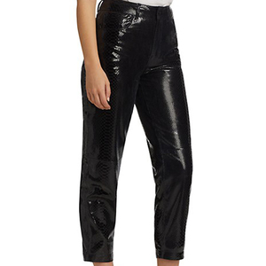Custom Design Breathable <b>Women</b> Leather Pants Casual <b>Workwear</b> <b>Trousers</b> Ideal For Outdoor Hiking Waterproof Leather Pants <b>Women</b> - Product Image 3
