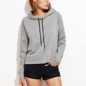 Sudadera de Felpa Extra Grande de Alta Calidad para Mujer, Sudadera con Capucha y Hombros Caídos con Bordado Personalizado para la Temporada de Invierno - Product Image 1