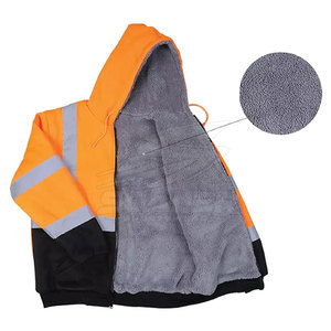 Venta de Fábrica, Sudaderas Reflectantes Impermeables de Alta Visibilidad, Ropa de Seguridad, Sudadera con Capucha de Manga Larga, Ropa Deportiva ANSI - Product Image 4