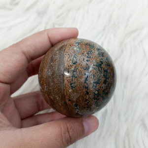 อัญมณีทรงกลมขนาด5ซม. หินแจสเปอร์หินคริสตัลบำบัดธรรมชาติ - Product Image 6