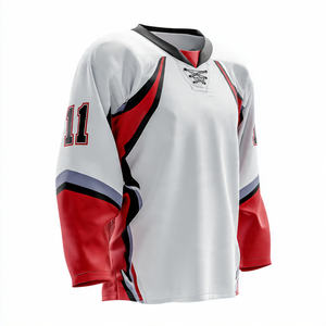 Maillot de hockey sur glace à coupe ample, sublimation, vêtement d'entraînement, hauts de maillot de hockey à manches longues, maillot de hockey sur glace avec cordon de serrage - Product Image 6
