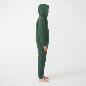 Conjunto de Sudadera con Capucha y Pantalones Deportivos para Hombre, con Cierre Completo, Logotipo Personalizado, Estilo Urbano, Felpa Francesa, Algodón, Talla Grande, Liso - Product Image 2