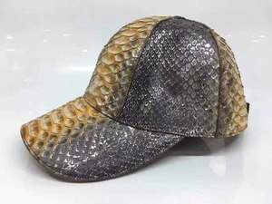 Luxury Python Snake texture Leather Baseball <b>Cap</b> 6-Panel Adjustable Unisex Solid Black Casual <b>Hat</b> for Adults Four Seasons - Product Image 1