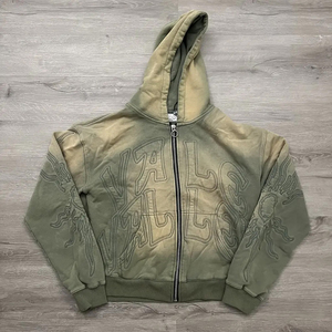 Sweat à capuche unisexe personnalisé pour homme, automne, haute qualité, strass, personnalisation complète, impression numérique, 100% coton, écologique, 300g - Product Image 1