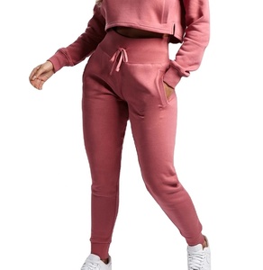 Pantalones Deportivos de Cintura Alta para Mujer, Transpirables, de Felpa, para Gimnasio, con Cordón, Estilo Casual - Product Image 1