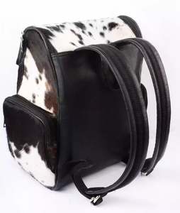 Mochila de Cuero Genuino Premium Hecha a Mano, Multifuncional, para Viajes, Portátil, Escuela, con Cierre de Cremallera, Unisex, HNBP-0082 - Product Image 2