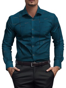 Men's Floral 100% Cotton Casual Turn-<b>down</b> Collar Anti-Wrinkle Full Sleeve Dress Shirt Autumn Wear - Product Image 5