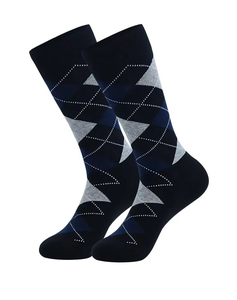 Calcetines de Vestir para Hombre, Diseño Argyle, Transpirables, Tejidos en Mezcla de Algodón, Formales, para Uso Diario y de Negocios - Product Image 2