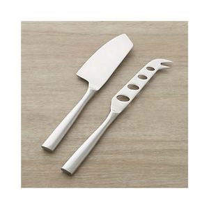 Bonito juego de rebanador de queso chapado con bandeja redonda de bambú martillado para sushi, esparcidor de queso con mango áspero sostenible y tabla - Product Image 4