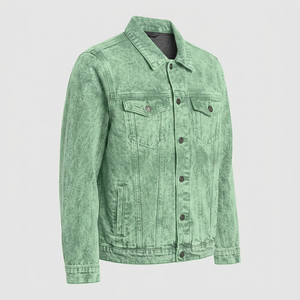 <b>Men</b> <b>Denim</b> <b>Jackets</b> Premium Quality Washed Jean <b>Jacket</b> with Custom Logo OEM Service OEM Size Private Label Manufacturer Wholesale - Product Image 4