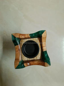 Difusor de Incienso y Bakhoor de Resina Epoxi y Madera Hecho a Mano FLORAL DESIGN FD-01, Evaporador Mubkhar Aromático y Duradero - Product Image 2