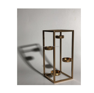 Support de Bougie Moderne de Luxe en Métal, Chandelier Artisanal en Fer pour Bougies Chauffe-Plat, Écologique, Idéal pour Centre de Table, Salon, Fêtes - Product Image 4