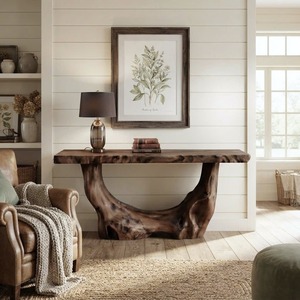 Fourniture Table Console en bois rustique artisanale Table d'entrée de ferme Table d'entrée en bois récupéré Table d'entrée Unique à la main décor à la maison - Product Image 2