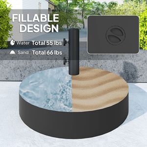 Base per Ombrellone da Esterno Resistente 9ft/10ft, per Applicazioni in Palestra, Protezione dall'Acqua fino a 66 libbre con Supporto da 55 libbre - Product Image 5