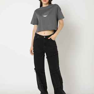 Camisetas cortas personalizadas transpirables en oferta, camisetas cortas para mujer para gimnasio y uso casual, camiseta de manga corta para mujer - Product Image 5