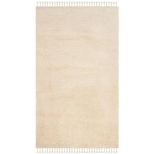 Tapis Beni Ourain marocain unique fait main, tapis Beni Ourain marocain bohème Albertina noué à la main en laine et coton, couleur crème beige - Product Image 3