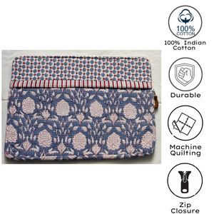 Funda de Lujo para Portátil, Hecha a Mano en India, con Estampado Artesanal, Acolchada, de Algodón Resistente, con Cierre y Múltiples Bolsillos, Diseño Unisex, para Uso Diario, Suave - Product Image 4