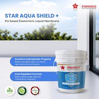 Star Aqua Shield + Revêtement en spray acrylique réfléchissant la chaleur et imperméable pour la protection des toits, des terrasses, des murs extérieurs et des surfaces en béton