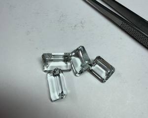 Aguamarina Natural, Corte Esmeralda, Octágono Facetado, Gema de Tamaño Libre |   Piedra de Aguamarina Azul Suelta para Joyería y Venta al por Mayor - Product Image 6