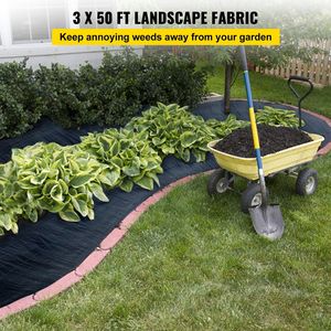 3FTx50FT Premium Heavy Duty 50 Oz Tissé Filet de Jardin Polyéthylène Haute Perméabilité Couvre-Sol Bon Jardin de Fleurs - Product Image 2