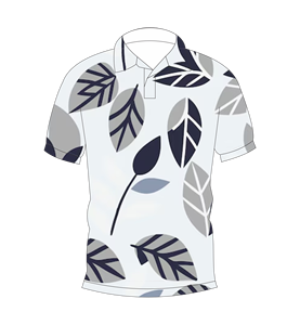 Polo à imprimé feuilles, motif intégral, décontracté, respirant, à manches courtes, style golf, pour hommes et femmes - Product Image 1