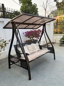 Hand-forged iron garden <b>swing</b> – Exquisite design, rust-resistant, easy to assemble – Outdoor wrought iron furniture workshop - Product Image 6