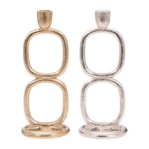 Wholesale Cast Aluminum Gold Ring Candle Stand Textured <b>Tree</b> <b>Branch</b> Single Head Pillar Candle Holder with Glass Shield for Decor - Product Image 5