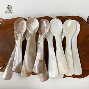 Natural White Mother of Pearl Caviar <b>Spoon</b> Handmade Eco-Friendly MOP Tableware ARTEX QUANG PHU - Product Image 4