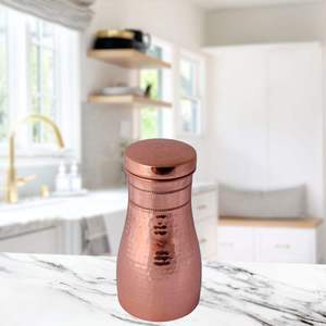 Copper <b>Water</b> Vessel With Lid Traditional Drinking <b>Water</b> <b>Container</b> For Home Dining Kitchen Office Daily Hydration Storage - Product Image 6