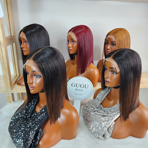 Wholesale Vietnamese Human Hair Combo <b>Bob</b> <b>Wig</b> 10" 5x5 Closure 180% 200% Density Double Drawn Transparent Lace - Product Image 3