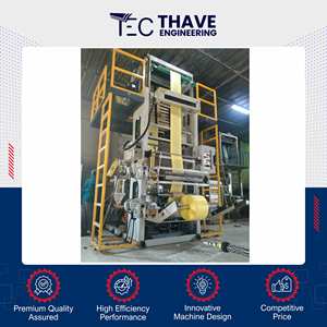 Machine d'extrusion de film soufflé de qualité supérieure pour une expérience optimale, moteur AC 10 CV, production HDPE 40-80 kg/h, garantie 1 an - Product Image 3