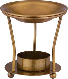 Lavie Creations Handcrafted Luxury Gold Metal Incense Burner Tealight Candle Holder Minimalist Aromatherapy <b>Wax</b> <b>Melt</b> Warmer - Product Image 6