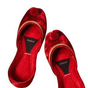 Wholesale Best Quality Private Label Women <b>Khussa</b> New Design Light Weight Soft Velvet Anti-Slippery All Seasons - Product Image 1