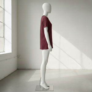 Camisetas de Manga Corta para Mujer, Estilo Urbano, Compresión Transpirable, Color Puro, Corte Regular, Verano 2026, OEM - Product Image 4