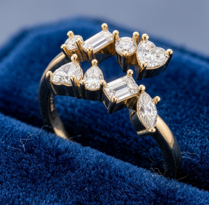 Anillo de Diamante de Lujo Cultivado en Laboratorio, Chapado en Oro de 18K y Rodio, Engaste de Bisel Oeste-Oriente, Corte Brillante Redondo, Anillos de Compromiso para Mujer, Joyería - Product Image 2