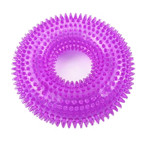 Juguetes para Perros Indestructibles de TPR, Juguetes Chirriantes para Perros, Anillos con Púas, Juguetes para Limpiar los Dientes de los Perros - Product Image 5