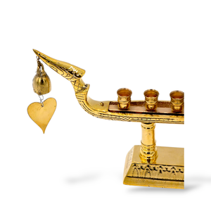 เชิงเทียนไทยสุภานาหง สไตล์ไทยดั้งเดิม ของตกแต่งทำจากทองเหลืองแท้ เชิงเทียนวินเทจ - Product Image 3