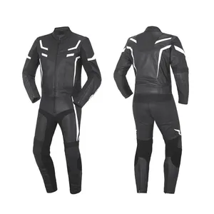 Combinaison de course moto en cuir coupe-vent OEM en gros avec logo personnalisé et combinaison de moto à vendre - Product Image 4