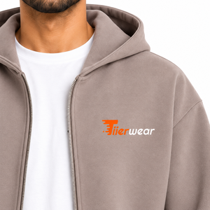 Sweat-shirt à capuche zippé décontracté pour homme, 470 GSM, coton French Terry, streetwear lourd, fermeture éclair intégrale, fabricant OEM, marque privée - Product Image 5